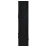 Riva 4-door Tall Accent Display Cabinet LED Lighting Black