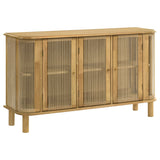 Tampa Furniture Outlet - Coaster - Ervine 3-Door Rope Panel Sideboard Accent Storage Cabinet Natural - 950460