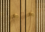 Ervine 3-Door Rope Panel Sideboard Accent Storage Cabinet Natural