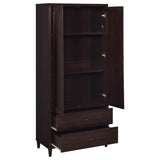 Wadeline 2-door Tall Accent Storage Cabinet Rustic Tobacco - Tampa Furniture Outlet