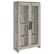 Tampa Furniture Outlet - Coaster - Alejo 2-door Engineered Wood Tall Cabinet Grey Driftwood - 950783