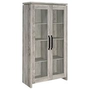 Tampa Furniture Outlet - Coaster - Alejo 2-door Engineered Wood Tall Cabinet Grey Driftwood - 950783