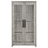 Alejo 2-door Engineered Wood Tall Cabinet Grey Driftwood - Tampa Furniture Outlet