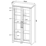 Alejo 2-door Engineered Wood Tall Cabinet Grey Driftwood - Tampa Furniture Outlet
