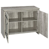 Enoch 2-door Engineered Wood Accent Cabinet Grey Driftwood - Tampa Furniture Outlet