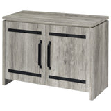 Enoch 2-door Engineered Wood Accent Cabinet Grey Driftwood - Tampa Furniture Outlet