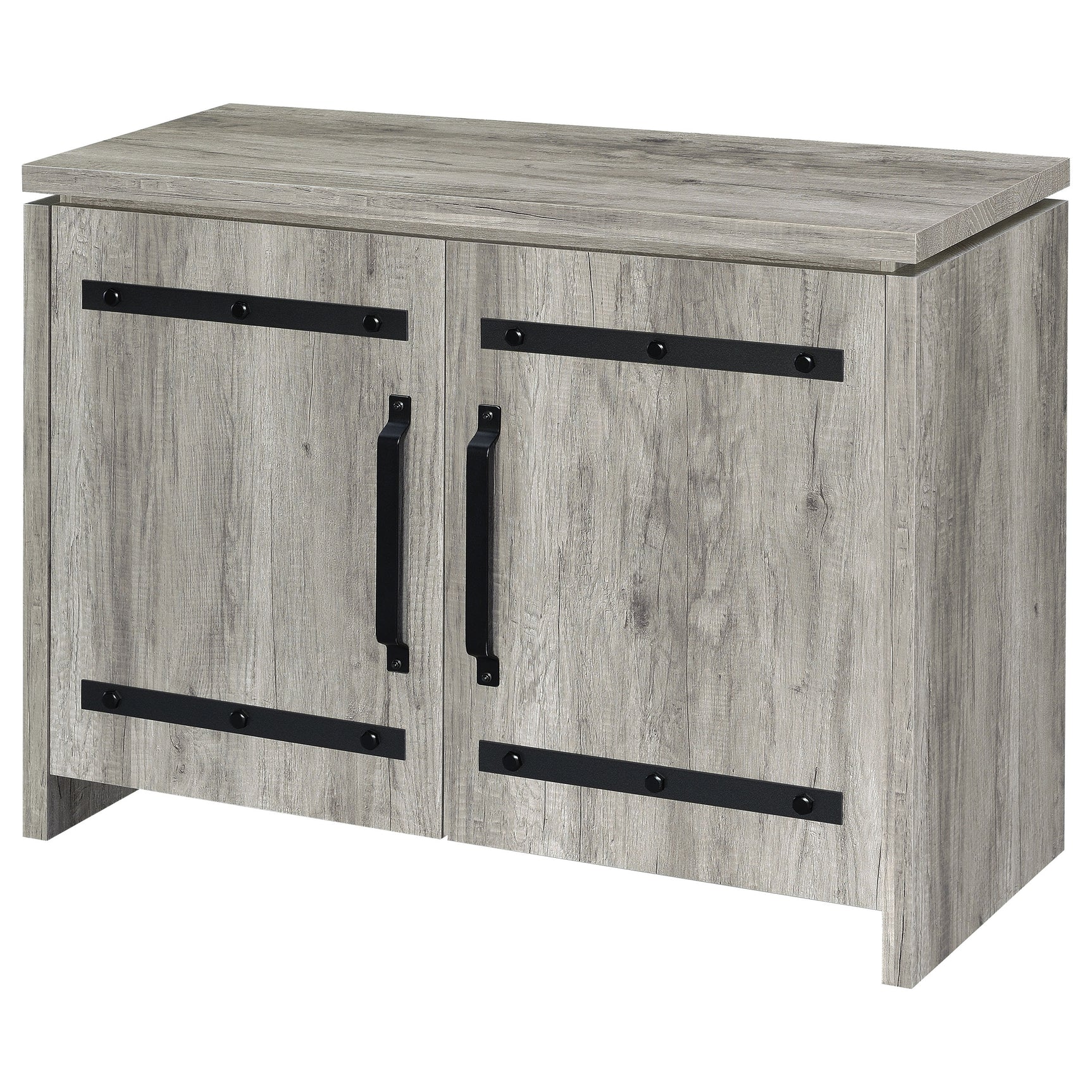 Enoch 2-door Engineered Wood Accent Cabinet Grey Driftwood - Tampa Furniture Outlet