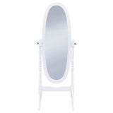 Foyet Wood Adjustable Full Length Cheval Mirror White - Tampa Furniture Outlet