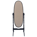 Foyet Wood Adjustable Full Length Cheval Mirror Black - Tampa Furniture Outlet