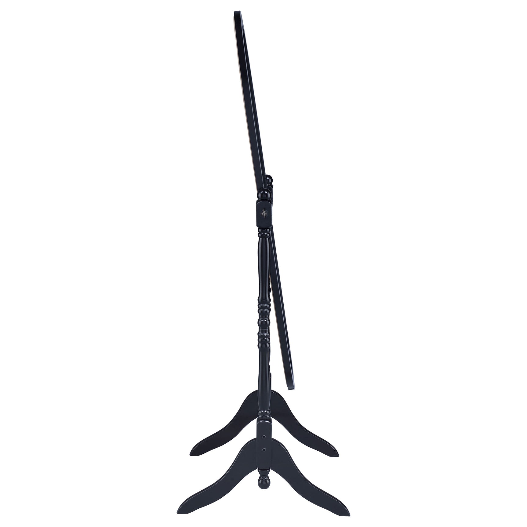 Foyet Wood Adjustable Full Length Cheval Mirror Black - Tampa Furniture Outlet