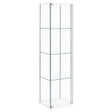 Tampa Furniture Outlet - Coaster - Bellatrix 3-shelf Clear Glass Curio Cabinet White - 951072