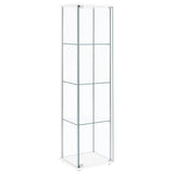Tampa Furniture Outlet - Coaster - Bellatrix 3-shelf Clear Glass Curio Cabinet White - 951072