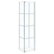 Tampa Furniture Outlet - Coaster - Bellatrix 3-shelf Clear Glass Curio Cabinet White - 951072