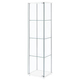 Bellatrix 3-shelf Clear Glass Curio Cabinet White - Tampa Furniture Outlet