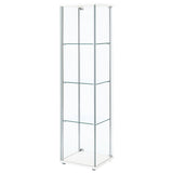 Bellatrix 3-shelf Clear Glass Curio Cabinet White - Tampa Furniture Outlet