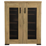 Bristol 6-shelf Engineered Wood Shoe Cabinet Golden Oak - Tampa Furniture Outlet