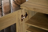 Bristol 6-shelf Engineered Wood Shoe Cabinet Golden Oak - Tampa Furniture Outlet