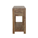 Esther 3-drawer Wood Console Table Natural Sheesham - Tampa Furniture Outlet