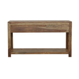 Esther 3-drawer Wood Console Table Natural Sheesham - Tampa Furniture Outlet