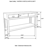 Esther 3-drawer Wood Console Table Natural Sheesham - Tampa Furniture Outlet