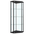 Tampa Furniture Outlet - Coaster - Zenobia 4-shelf Curio Cabinet Display Case Black - 953234