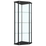 Tampa Furniture Outlet - Coaster - Zenobia 4-shelf Curio Cabinet Display Case Black - 953234