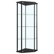 Tampa Furniture Outlet - Coaster - Zenobia 4-shelf Curio Cabinet Display Case Black - 953234