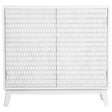 Tampa Furniture Outlet - Coaster - Gambon 2-door Wood Honeycomb Pattern Accent Cabinet White - 953401