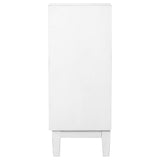 Gambon 2-door Wood Honeycomb Pattern Accent Cabinet White - Tampa Furniture Outlet