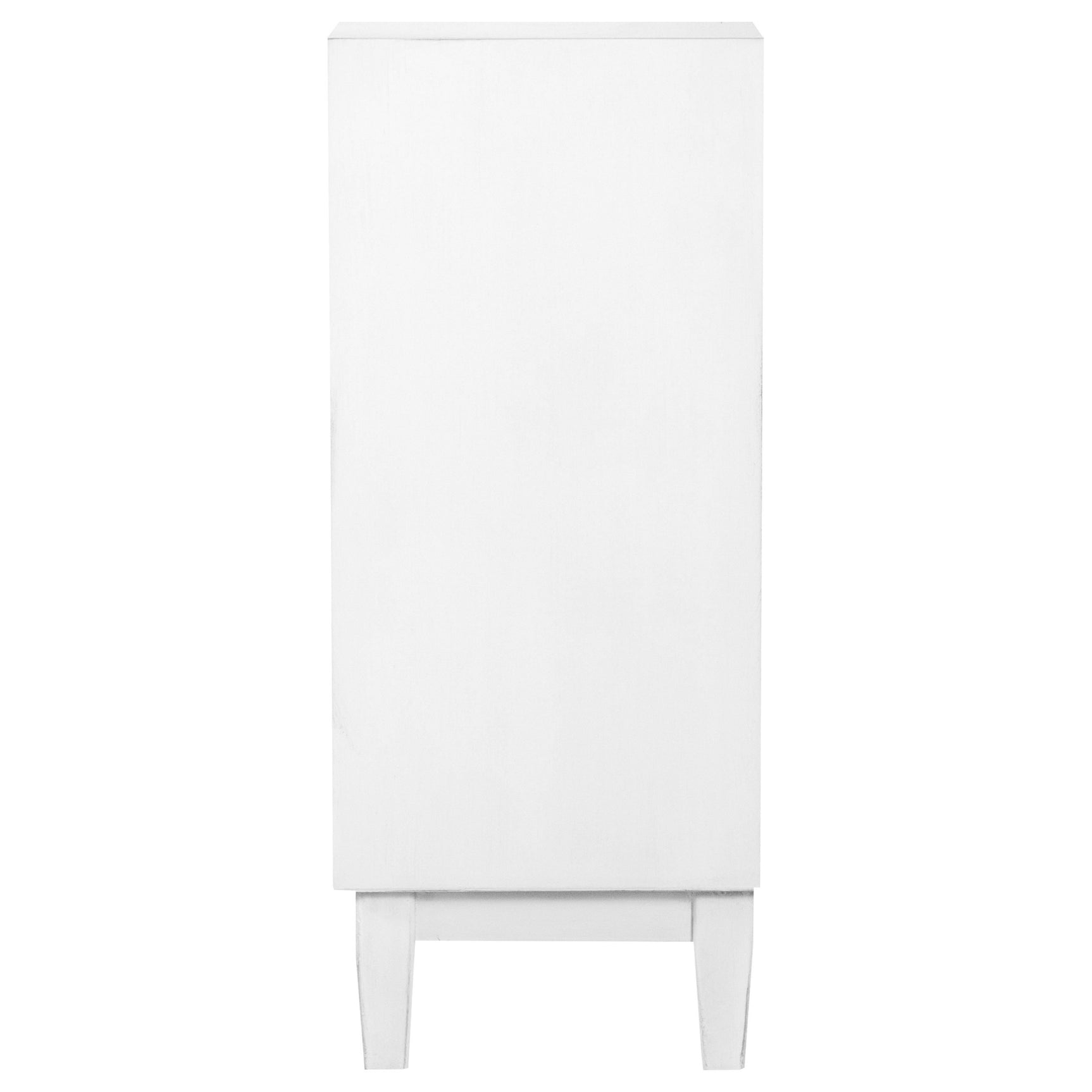 Gambon 2-door Wood Honeycomb Pattern Accent Cabinet White - Tampa Furniture Outlet