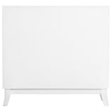 Gambon 2-door Wood Honeycomb Pattern Accent Cabinet White - Tampa Furniture Outlet