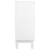 Gambon 2-door Wood Honeycomb Pattern Accent Cabinet White - Tampa Furniture Outlet