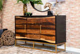 Zara 2-door 57-inch Wood Accent Storage Cabinet Black Walnut - Tampa Furniture Outlet