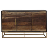 Zara 2-door 57-inch Wood Accent Storage Cabinet Black Walnut - Tampa Furniture Outlet