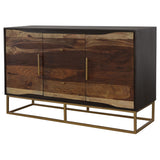 Zara 2-door 57-inch Wood Accent Storage Cabinet Black Walnut - Tampa Furniture Outlet
