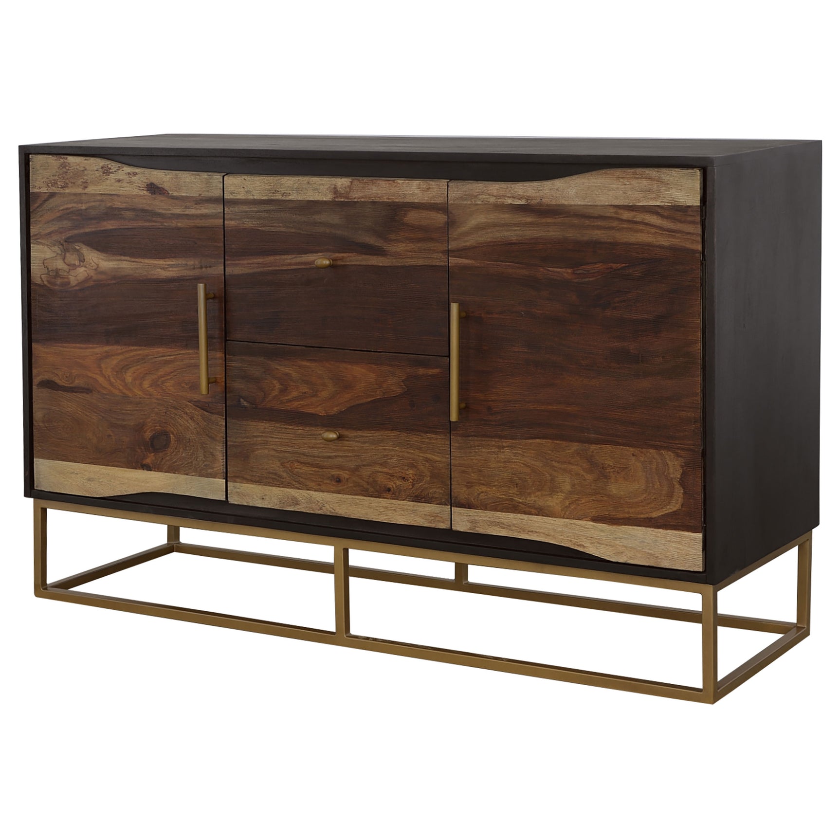 Zara 2-door 57-inch Wood Accent Storage Cabinet Black Walnut - Tampa Furniture Outlet
