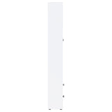 Hawthorne 4-shelf Glass Door Tall Cabinet with Drawers White - Tampa Furniture Outlet