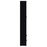 Hawthorne 4-shelf Glass Door Cabinet with Drawers Black - Tampa Furniture Outlet