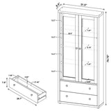 Hawthorne 4-shelf Glass Door Tall Cabinet with Drawers Mango - Tampa Furniture Outlet
