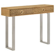 Tampa Furniture Outlet - Coaster - Draco 2-drawer Console Table Hand Carved Details Natural - 953512