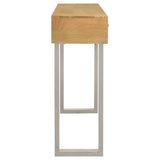 Draco 2-drawer Console Table Hand Carved Details Natural - Tampa Furniture Outlet