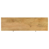 Draco 2-drawer Console Table Hand Carved Details Natural - Tampa Furniture Outlet