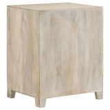 August 1-drawer Trellis Pattern Storage Cabinet White Washed - Tampa Furniture Outlet