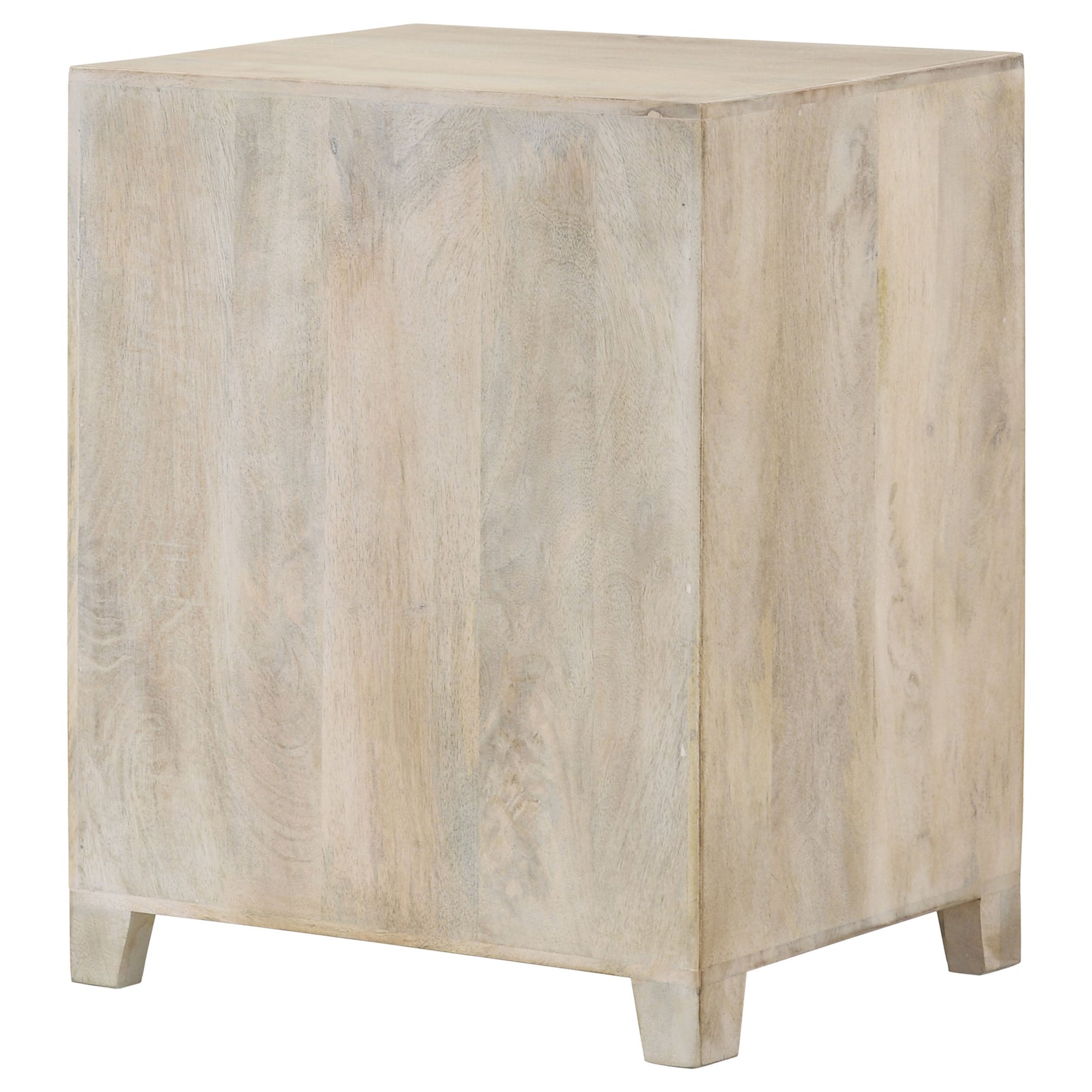 August 1-drawer Trellis Pattern Storage Cabinet White Washed - Tampa Furniture Outlet