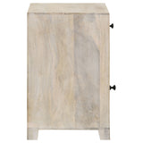 August 1-drawer Trellis Pattern Storage Cabinet White Washed - Tampa Furniture Outlet