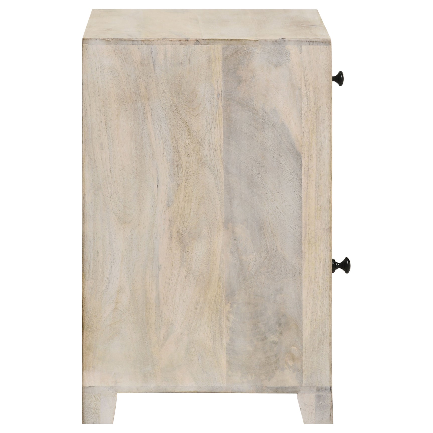 August 1-drawer Trellis Pattern Storage Cabinet White Washed - Tampa Furniture Outlet