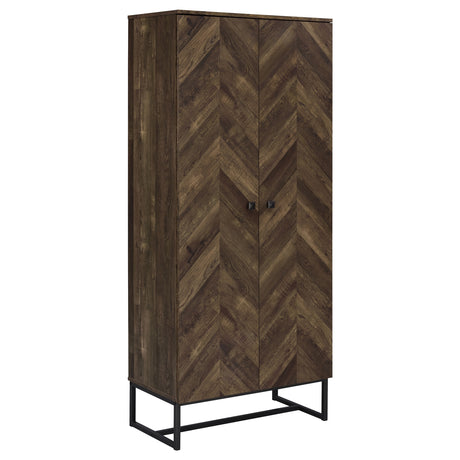 Tampa Furniture Outlet - Coaster - Carolyn 2-door Engineered Wood Accent Cabinet Rustic Oak - 959640