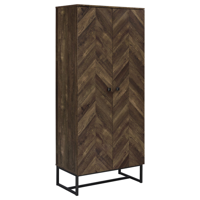 Tampa Furniture Outlet - Coaster - Carolyn 2-door Engineered Wood Accent Cabinet Rustic Oak - 959640