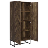 Carolyn 2-door Engineered Wood Accent Cabinet Rustic Oak - Tampa Furniture Outlet