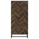Carolyn 2-door Engineered Wood Accent Cabinet Rustic Oak - Tampa Furniture Outlet